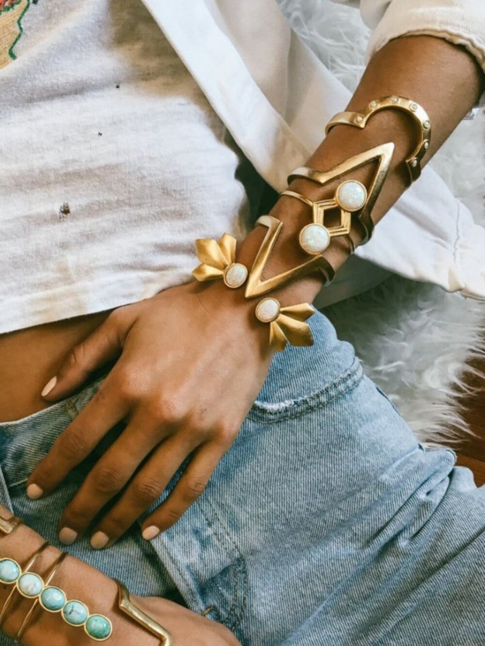 The 2 Bandits Gold Finished Bracelet
